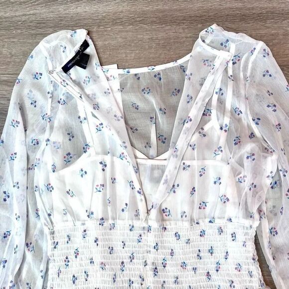 French‎ Connection Women's Summer White Cecilia Hallie Mini Dress Small NWT - Picture 13 of 14